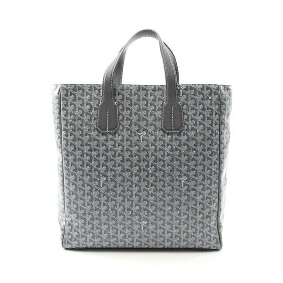 GOYARD Sac Voltaire Tote Bag Leather Gray White - Picture 1 of 7